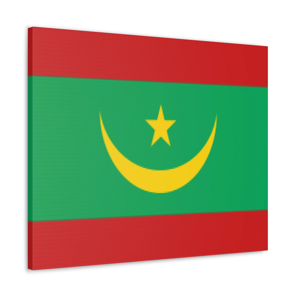 Mauritania Country Flag Canvas Vibrant Wall Art Unframed Home Decor